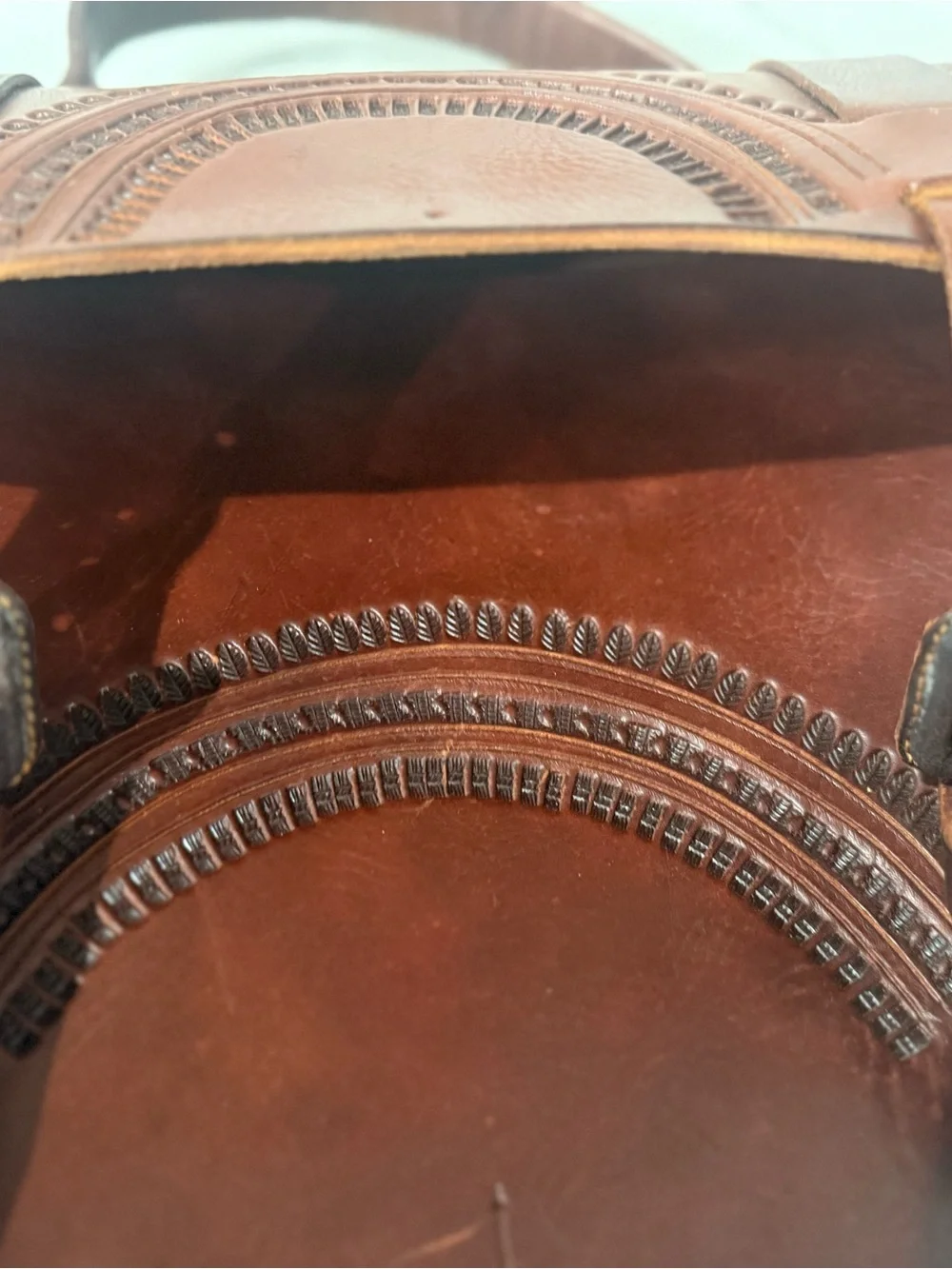 Vintage 70’s Genuine Brown Leather Messenger Bag